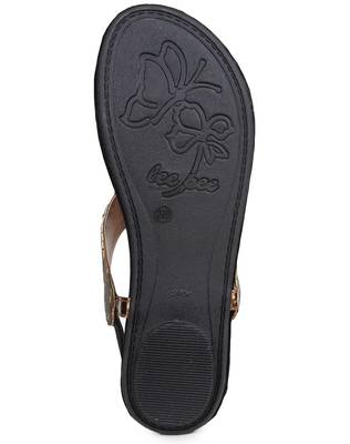 Do Bhai Women Copper Synthtic Flat Sandal 5