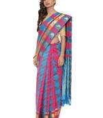 CLASSICATE From The House Of The Chennai Silks Women's Multicolor Dharmavaram Silk Saree With Blouse