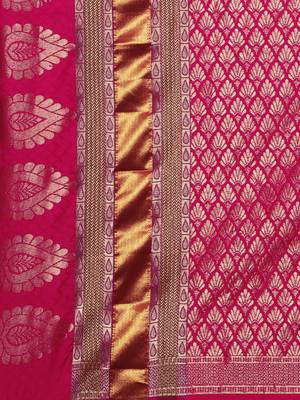 CLASSICATE From The House Of The Chennai Silks Women's  Grey Dharmavaram Silk Saree With Blouse 4