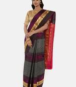 CLASSICATE From The House Of The Chennai Silks Women's  Grey Dharmavaram Silk Saree With Blouse