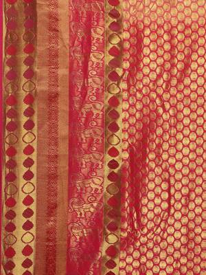 CLASSICATE From The House Of The Chennai Silks Women's  Grey Dharmavaram Silk Saree With Blouse 4