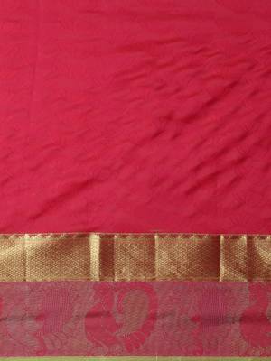 CLASSICATE From The House Of The Chennai Silks Women's Red Traditional  Dharmavaram Silk Saree With Blouse 3