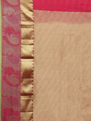 CLASSICATE From The House Of The Chennai Silks Women's Red Traditional  Dharmavaram Silk Saree With Blouse 4