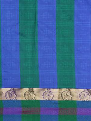 CLASSICATE From The House Of The Chennai Silks Women's Multicolor Dharmavaram Silk Saree With Blouse 4