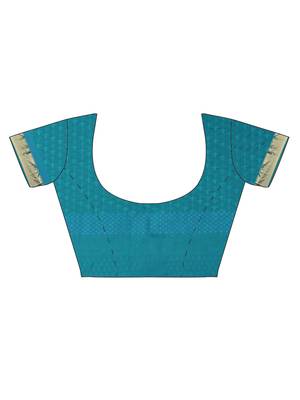 CLASSICATE From The House Of The Chennai Silks Women's Green Kanjivaram Silk Saree With Blouse 5
