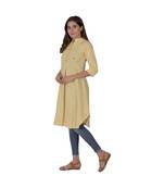 Lemon Yellow Designer Khadi Cotton Kurta