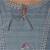 Turquoise Blue Dress With Floral Embroidery In Khadi Cotton