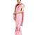 pink Printed faux georgette saree with blouse
