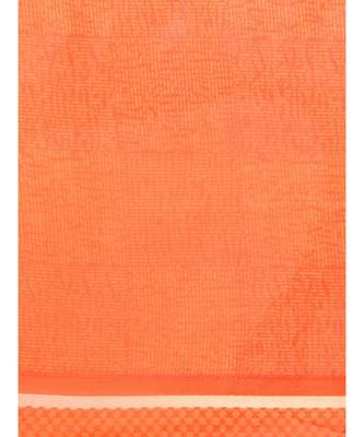 orange Printed faux georgette saree with blouse 4