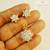 CZ AD Cluster Flower Pendant Earring Jewellery