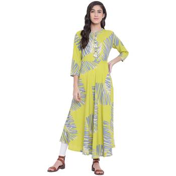Green printed rayon kurtasandkurtis 1