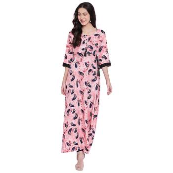 Pink printed rayon kurtasandkurtis 1