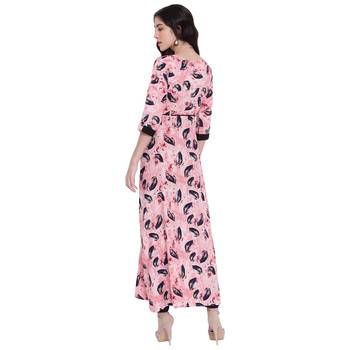 Pink printed rayon kurtasandkurtis 2
