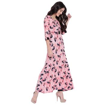 Pink printed rayon kurtasandkurtis 4