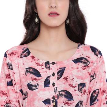 Pink printed rayon kurtasandkurtis 5
