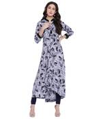 Grey printed rayon kurtasandkurtis