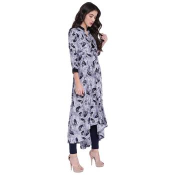 Grey printed rayon kurtasandkurtis 4
