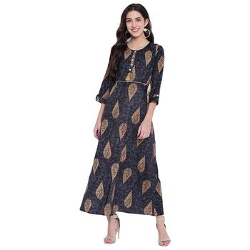 Grey printed rayon kurtasandkurtis 1