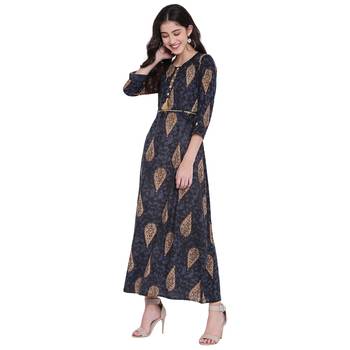 Grey printed rayon kurtasandkurtis 3