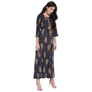 Grey printed rayon kurtasandkurtis 4