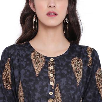Grey printed rayon kurtasandkurtis 5