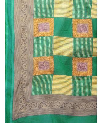 black Printed cotton saree with blouse 4