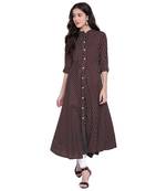 Brown printed rayon kurtasandkurtis