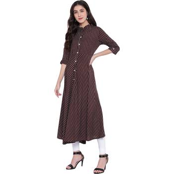 Brown printed rayon kurtasandkurtis 3