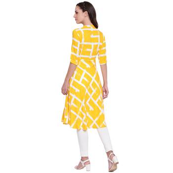 Yellow printed rayon kurtasandkurtis 2