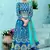 Women's Ink Blue Silk Blend Lehenga Choli Set