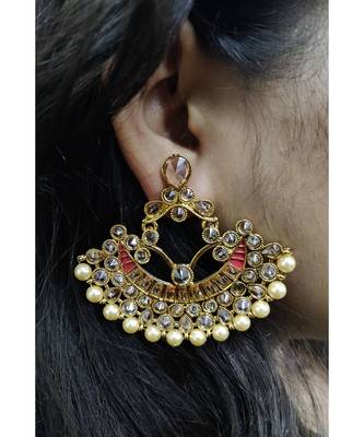 Gold Stone Chandbali 3
