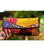 Red & Yellow Color Flap Multicolored Embroidered  Banjara Bags From Rajasthan