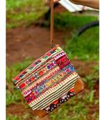Multicolored 
    Leather pattern
    Zip Purse
    Colorful hand embroidered
    Length -8 Inches
    Width-10 Inches