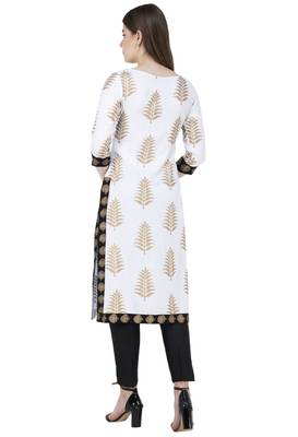 White printed rayon combo-kurtis 4