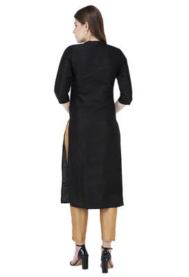 Black printed art silk combo-kurtis 4