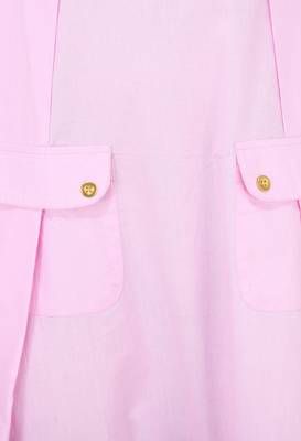 Pink plain cotton long-kurtis 5