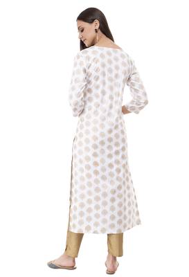 White printed rayon combo-kurtis 3