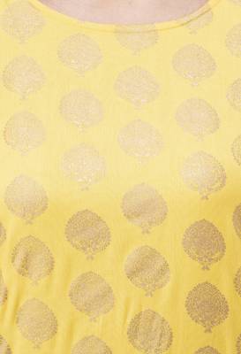 Yellow printed rayon combo-kurtis 5