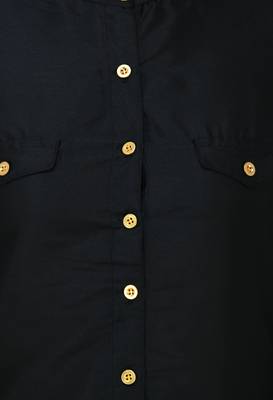 Black plain polyester silk-kurtis 5