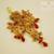 Polki Multi Red Drops Gold Plated Passa Side Tikka Jhoomer