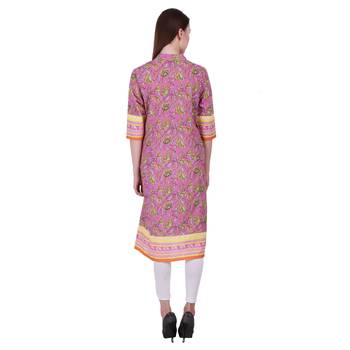 Multicolor Printed Cotton Ethnic Kurti 2