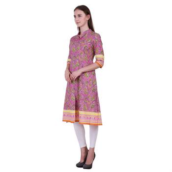 Multicolor Printed Cotton Ethnic Kurti 3