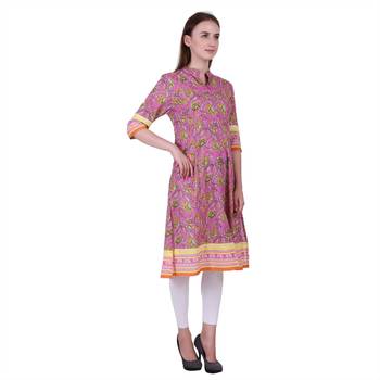 Multicolor Printed Cotton Ethnic Kurti 4
