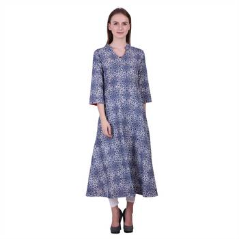 Multicolor Printed Cotton Ethnic Kurti 1