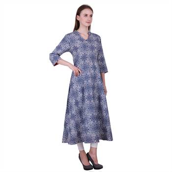 Multicolor Printed Cotton Ethnic Kurti 4