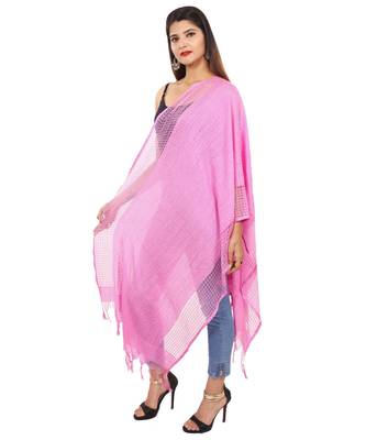 Pink  Self Designz Silk Dupatta 3