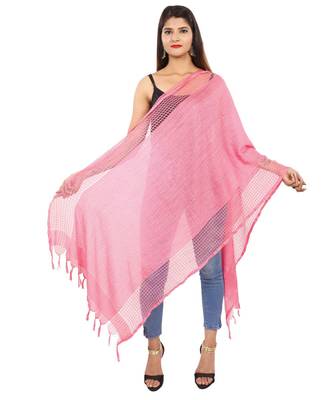 Peach  Self Designz Silk Dupatta 1