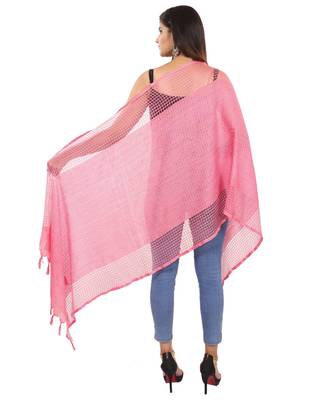 Peach  Self Designz Silk Dupatta 2