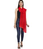 red Chiffon Moti Work Dupatta