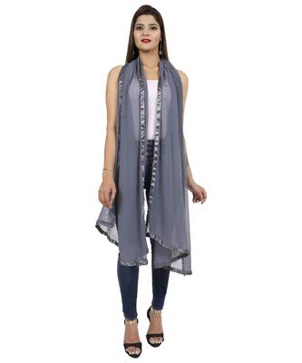 grey  Chiffon Moti Work Dupatta 3